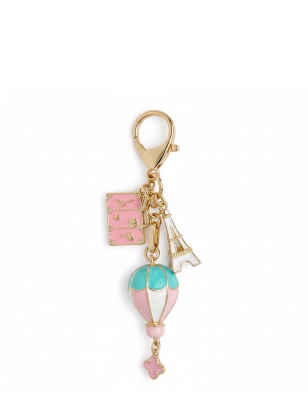 Piper•K Paris Bag Charm Keychain Hot Air Balloon Eiffel Tower NWT